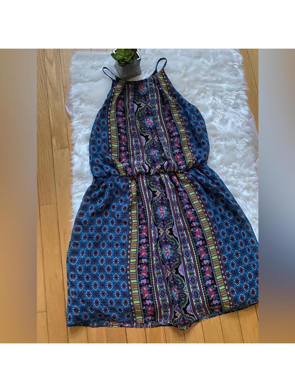 by & by Women's Knee-Length Patterned Dress XL